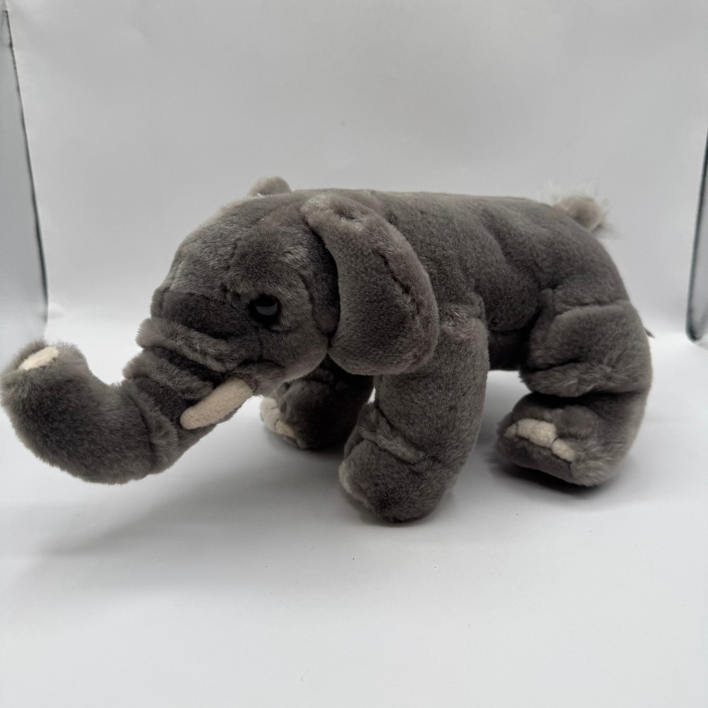 Keel Toys Elephant‎ Plush Kids One Size Grey Hand Finished Realistic Safari Toy